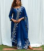 Rajshree - midnight blue suit set