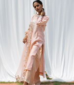Rajshree - nude pink suit set stitched