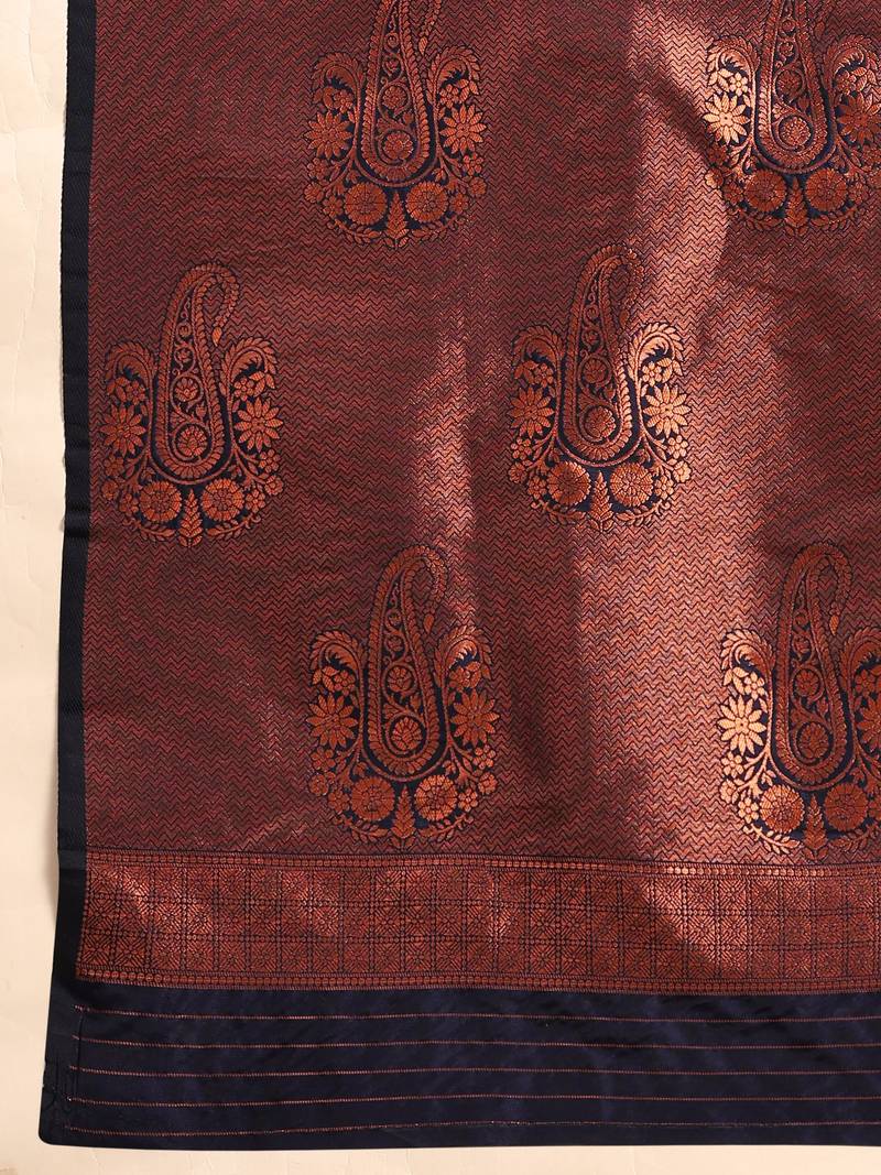 Just Fashion  Art Silk And  Zari Work Sarees With Blouse Attached