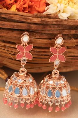 Pink Stone Studded Necklace Set for Festive and Bridal Elegance 3