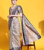 Just Fashion  Art Silk And  Zari Work Sarees With Blouse Attached