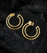Gold plated vaani half hoop earrings