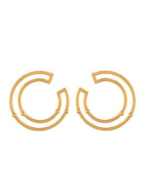 Gold plated vaani half hoop earrings 3