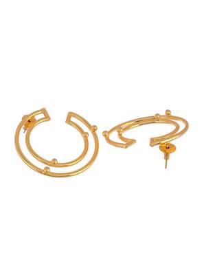 Gold plated vaani half hoop earrings 4