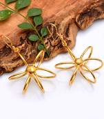 Gold plated medosa contemporary earrings