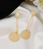 Gold plated pendulum earrings