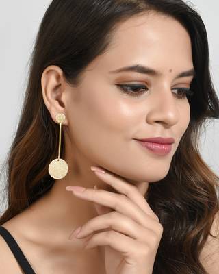 Gold plated pendulum earrings 2