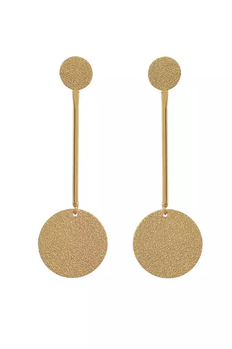Gold plated pendulum earrings