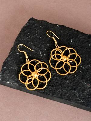 Gold plated spiral infinty earrings 1