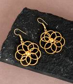 Gold plated spiral infinty earrings