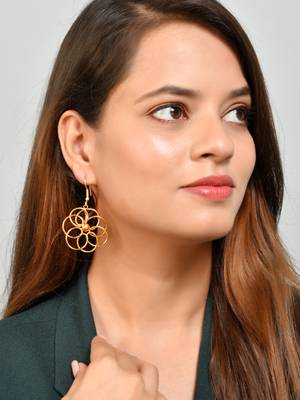 Gold plated spiral infinty earrings 2