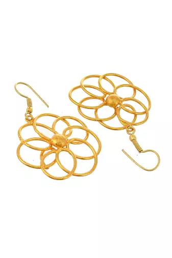 Gold plated spiral infinty earrings