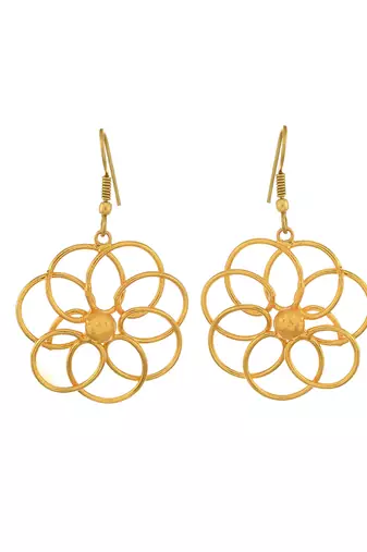 Gold plated spiral infinty earrings
