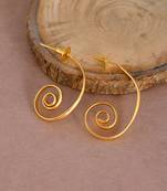 Gold plated spiral heiko earrings
