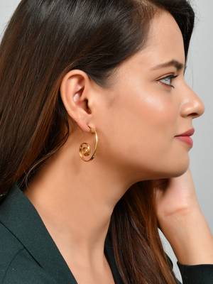 Gold plated spiral heiko earrings 2