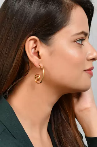 Gold plated spiral heiko earrings
