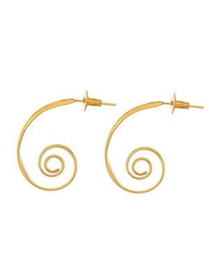 Gold plated spiral heiko earrings 3