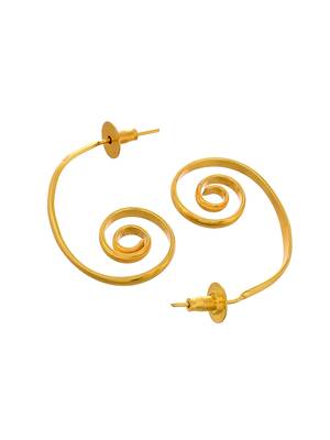 Gold plated spiral heiko earrings 4