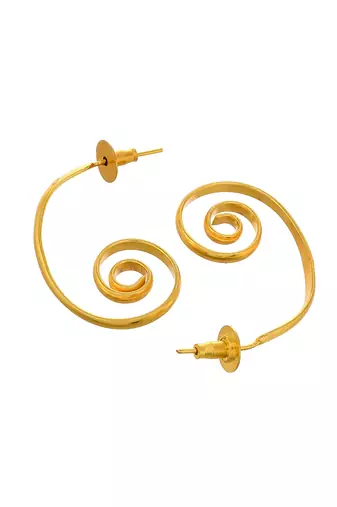 Gold plated spiral heiko earrings