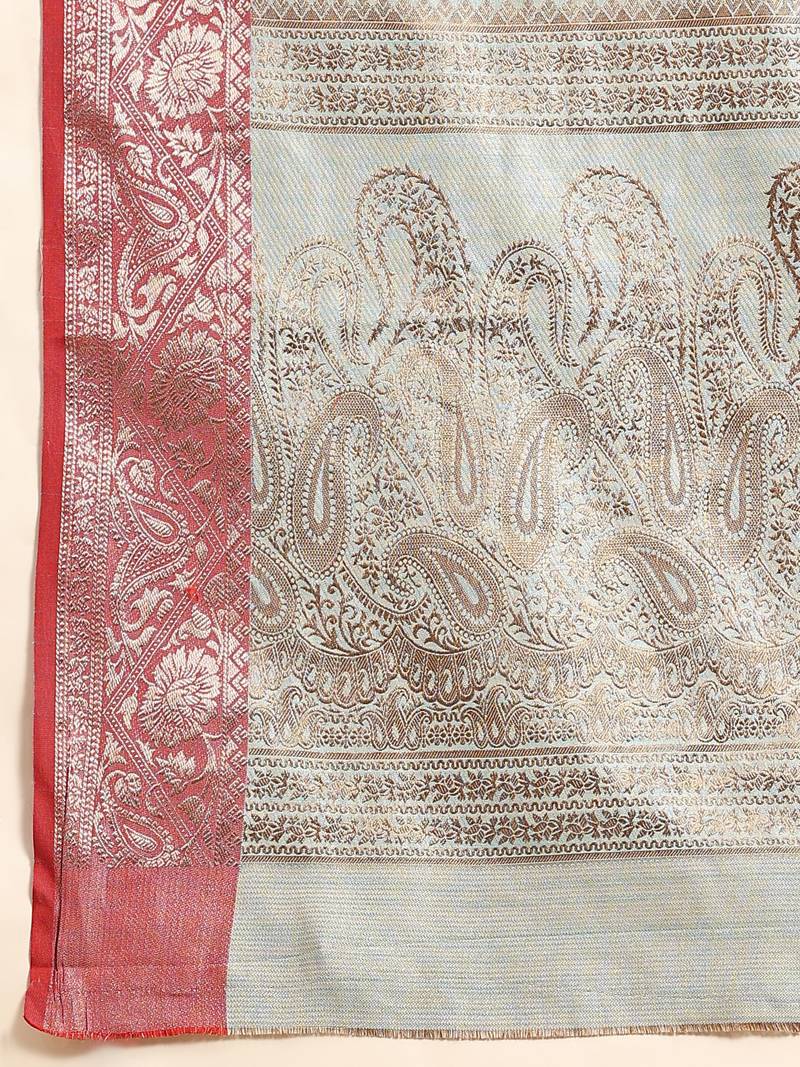 Just Fashion  Art Silk And  Zari Work Sarees With Blouse Attached