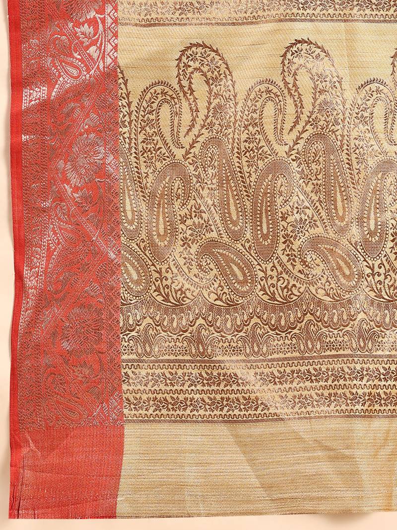 Just Fashion  Art Silk And  Zari Work Sarees With Blouse Attached