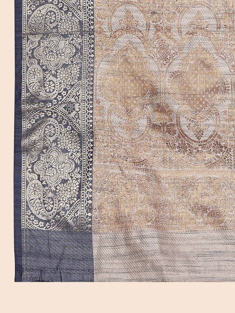 Just Fashion  Art Silk And  Zari Work Sarees With Blouse Attached