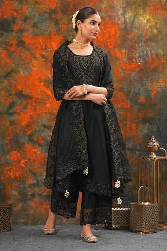Harshita - black suit set