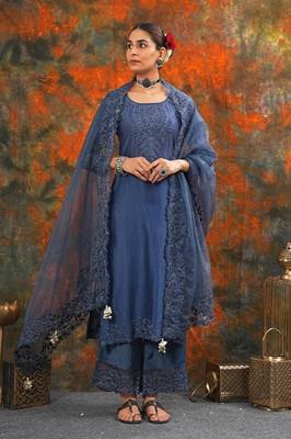 Harshita - midnight blue suit set 1