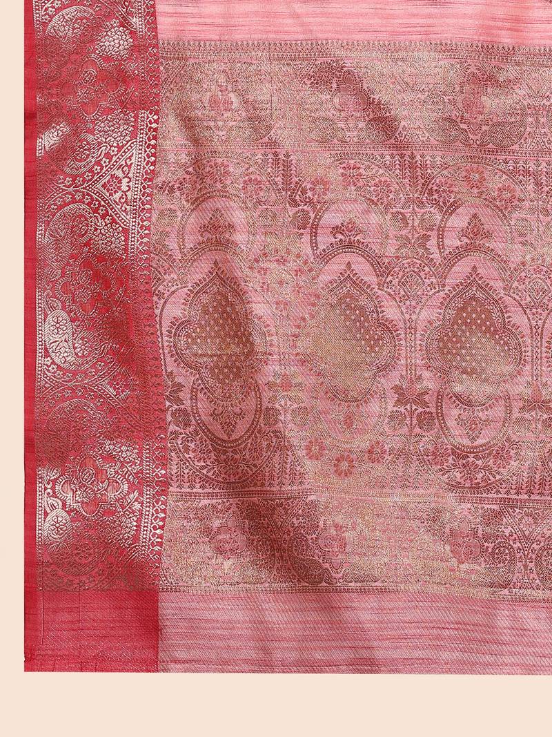 Just Fashion  Art Silk And  Zari Work Sarees With Blouse Attached