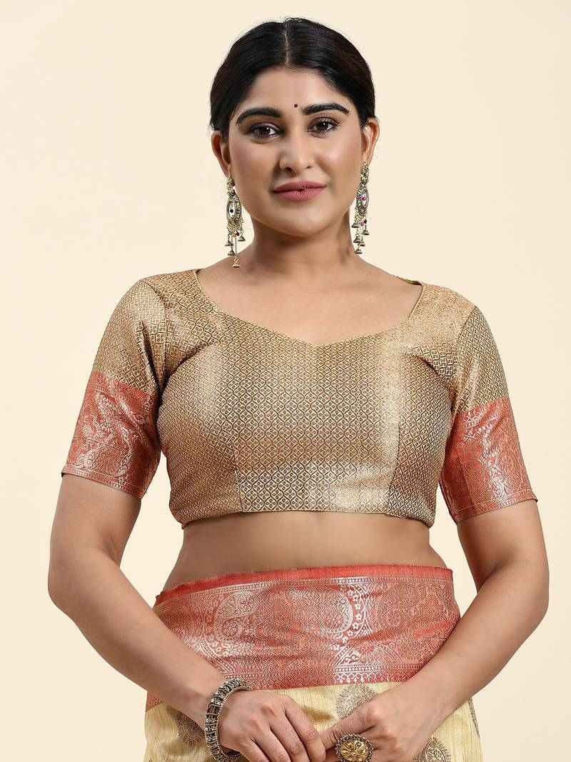 Just Fashion  Art Silk And  Zari Work Sarees With Blouse Attached