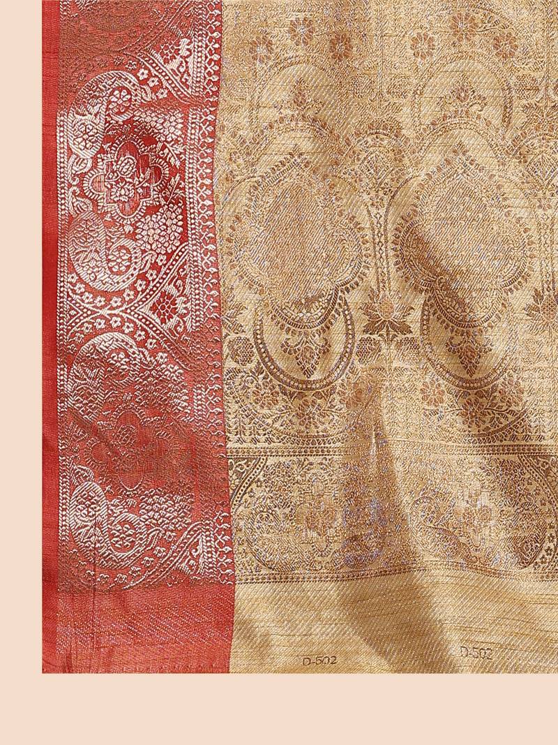 Just Fashion  Art Silk And  Zari Work Sarees With Blouse Attached