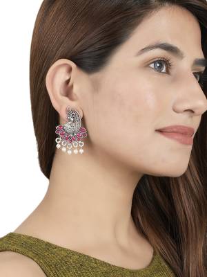 Contemporary oxidised stylish stud earring 2
