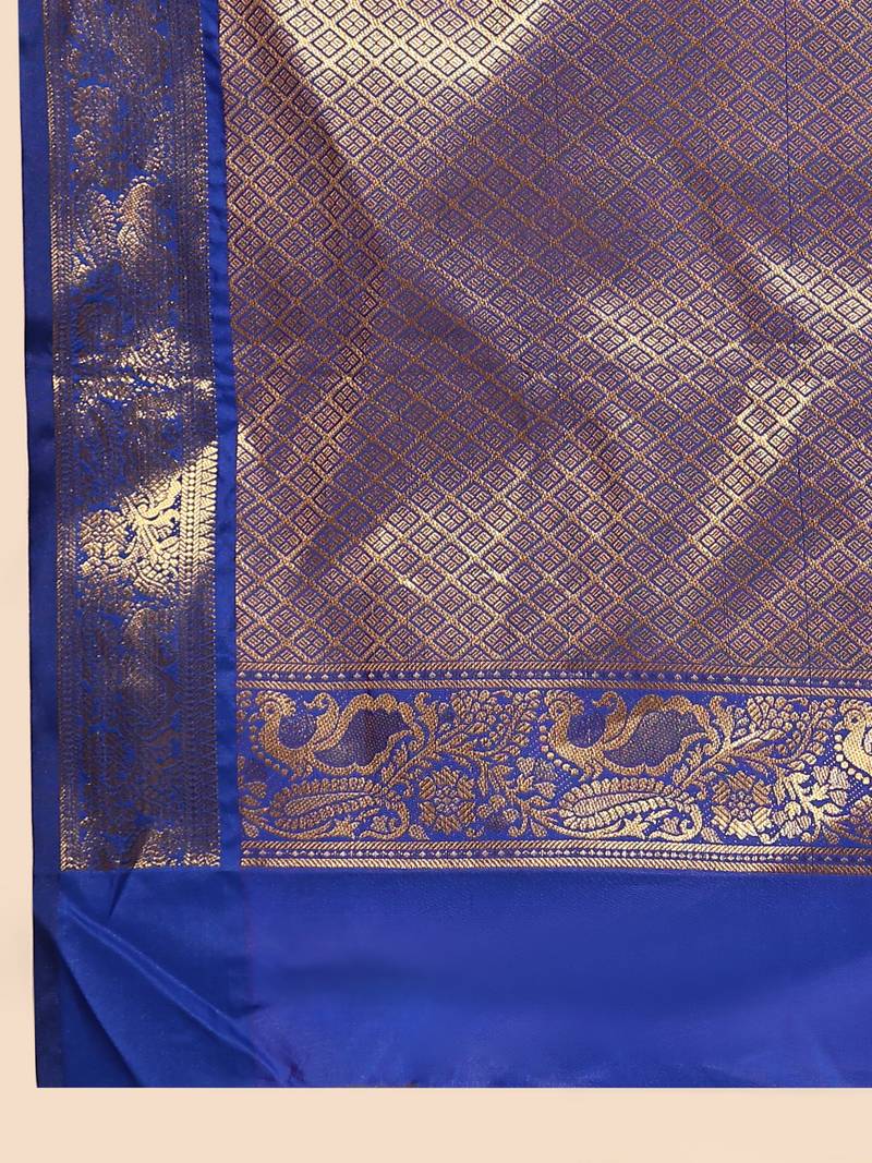 Just Fashion  Art Silk And  Zari Work Sarees With Blouse Attached