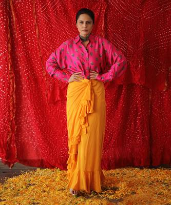 Pink and yellow shirt and skirt 2