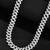 Mens hip hop miami  cuban link chain 15mm, 22inch long silver plated necklace | stylish rapper chain for men