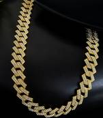 Mens hip hop miami  cuban link chain 15mm, 22inch long gold plated necklace | stylish rapper chain for men