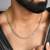 Mens hip hop rhinestone cuban tennis chain 20inch gold plated necklace | chain necklace for men| gold necklace for men