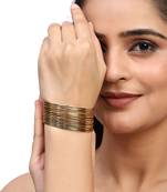 Ethnic Traditional Gold Classic Bangle Set For Women (Set of 12)