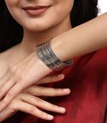 Ethnic Traditional Silver Classic Bangle Set For Women (Set of 12)