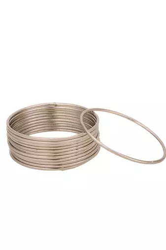 Ethnic Traditional Silver Classic Bangle Set For Women (Set of 12)