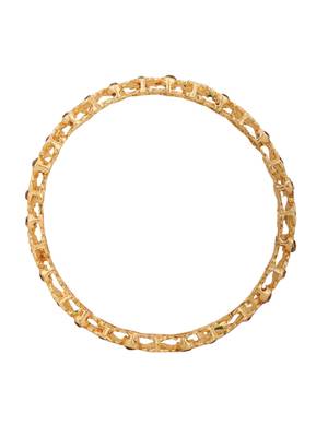 Festive Gold plated Bangles with Enamelled and Stone Embellishments 5