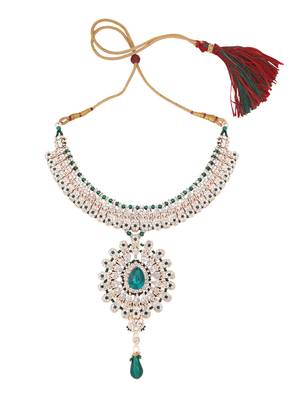 Brass Green Jewelry Set - Nature's Elegance 4