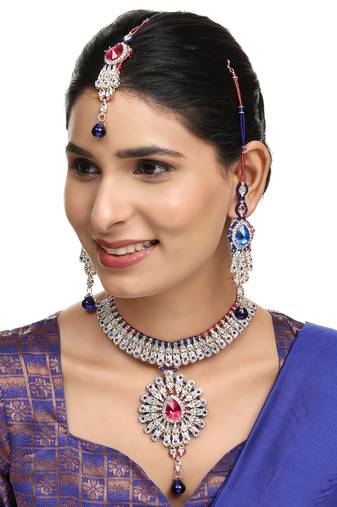 Brass Multi-Color Jewelry Set - Vibrant Elegance