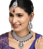 Brass Blue Jewelry Set - Timeless Elegance in Shades of Blue
