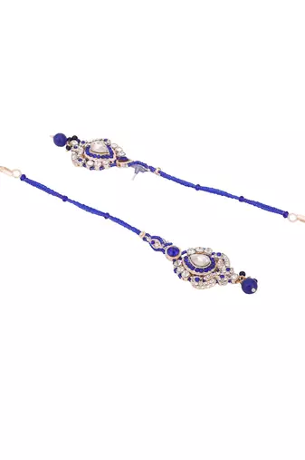Brass Blue Jewelry Set - Timeless Elegance in Shades of Blue