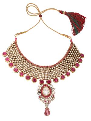Brass Pink Jewelry Set - Timeless Elegance in Shades of Pink 4