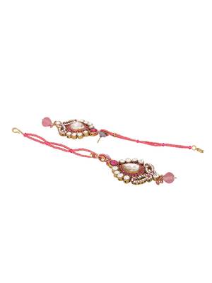 Brass Pink Jewelry Set - Timeless Elegance in Shades of Pink 6