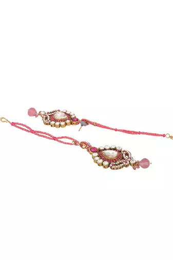Brass Pink Jewelry Set - Timeless Elegance in Shades of Pink