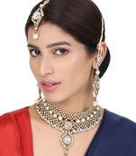 Brass Off-White Jewelry Set - Elegance in Subtle Hues