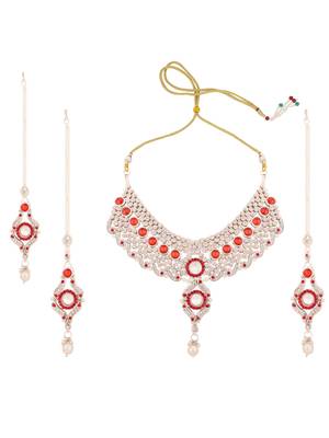 Brass Red Jewelry Set - A Bold Statement of Elegance 4